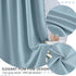 84 Inches 2 52" 84" Melodieux Blue Pom Pom Curtains Long for Bedroom, Living Room Darkening Blackout Boho Curtains