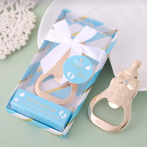 15 15pcs) pcs Baby Shower Return Gifts for Guest Supplies Baby Bottle Bottle Opener It's A Boy Baby Shower Favor Party