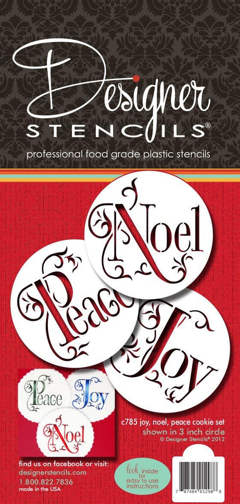 Joy, Noel and Peace Cookie Set by Designer Stencils