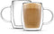 JoyJolt Double Wall Glasses 13.5-Ounce Insulated Mugs Double Walled Glass Cups For