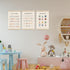 Set 3 16x12 Inch, of Alphabet Numbers Poster Hanger Frame, Preschool Learning Posters, Educational Canvas Wall Art
