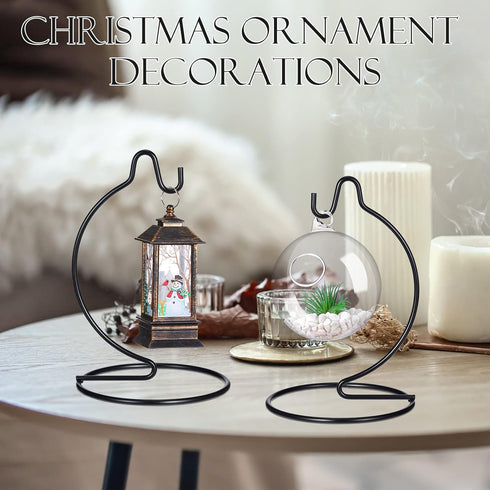30 Tatuo Pcs Ornament Display Stand Christmas Holder Hanger Stands Glass Ball Ornament Holder Metal Iron Hanging Hanger