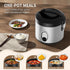 4-Cup (1.0L)/8-Cup Macook Stainless Steel Rice Cooker with Steamer, Uncooked Cooked, Electric Grain & Vegetable Cooker