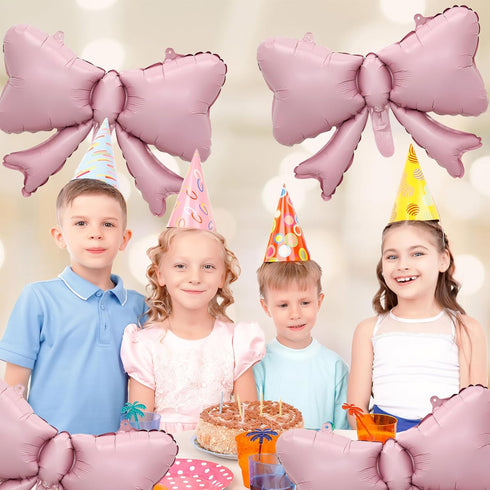 5 FBQ Pcs Bow Balloons Birthday Themed Bow Party Baby Shower Wedding Party Bachelorette Party Decoration Supplies(Candy