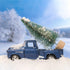 KUUQA 36Pcs Mini Sisal Snow Frost Christmas Trees - Tabletop Ornaments with Merry Christmas Letters