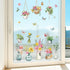 decalmile Window Clings of Potted Plants, Flowers, Easter Window Decals, Anti-Collision Stickers for Glass Doors