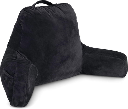 Husband Pillow Black, Original Reading Pillow in Bed Rest Chair, Shredded Memory