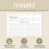 Dekali Designs Rustic Recipe Cards 4x6 Inches (50 Pack) Double Sided with Cute Floral Design
