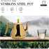 BESTOYARD Stainless Steel Teapot, Camping Pitcher with Lid, Whistling Kettle, Large Capacity Tea Pot for Hotel Supplies