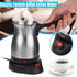 Electric Turkish Coffee Maker Machine, 600ML Stainless Steel Pot with Anti-Scald Handle, Heating Tea Maker Kettle