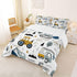 Set Set Set Set 3Pcs Feelyou Cartoon Car Kids Comforter Construction Bedding for Boys Toddler Decor Equipment Trucks
