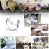 Hipiwe 5 Packs Acrylic Triangle Display Holder - Display Easel Stands for Geodes Rock Mineral Agate Fossil Coral, Clear Plastic Display Stands for Small Collectibles, Small