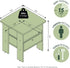 Furinno Modern Side Table, Square Top End Table with Storage Bin, Night Stand, Bedside Table with Storage Shelf