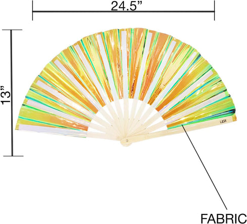 Liquid Shockwave Fluid Iridescent Hand Fan, Rave Gear, Exclusive