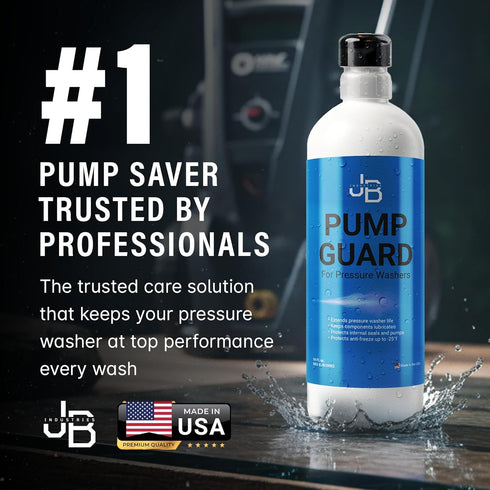 JB Industries 16 oz Pump Guard Antifreeze & Lubricant Pressure Washer Pump Saver Winterizing Protection for Gas