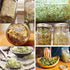 Sprouting Lids WIDE MOUTH, 316 Stainless Steel Mesh Lid Kit for Mason Jars, 4 Pack Sprouting Strainer Lids