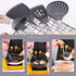 Premium Solid Silicone Spatula, Non Stick Heat Resistant Pancake Turner with Stainless Steel Handle by Lisdripe, Gray