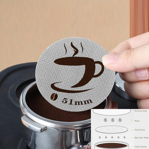 3 Packs 51mm Espresso Puck Screen, Reusable Replacement, Compatible with 51mm Portafilter Basket, 1.7mm Thickness
