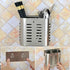 Fdit Wall Mount Utensil Drying Rack, Cooking Holder Organizer for Spoons, Knives, Forks, Chopsticks, Hollow Design