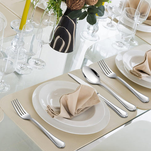 LIANYU 10-Piece Silverware Set - Stainless Steel Flatware Cutlery for 2, Dishwasher Safe, Mirror Polished