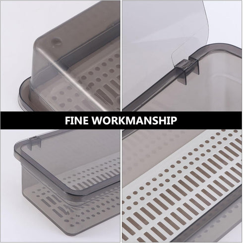 PRETYZOOM Box Storage Container - Grilling Utensils Holder with Lid for Chopsticks and Spatula Storage
