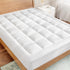 OLANLY Queen Quilted Fitted Mattress Pad, Cooling Soft Mattress Topper, Machine Washable Cover, 60x80 inch, White