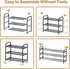 3-Tier Rack,17-31 Closet, Expandable Shoe Adjustable ShoeRack for Shoe Organizer,Suitable for Small Spaces,Small Front