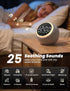 25 LIORQUE Alarm Clock with White Noise Machine & Night Light, Soothing Sound, Adjustable Volume, Sleep Timer, Ideal