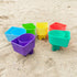 Home Queen Beach Cup Holder with Pocket, Multifunctional Sand Drink Holder Set of 6 (Blue, Teal, Purple, Green, Orange,