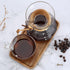 Pour Over Coffee Maker with Stainless Steel Filter, Borosilicate Glass Carafe, Modern Wooden Collar