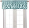 VCNY Home Carmen Blue Valance, Window Treatment with Rod Pocket, 60" x 20", Modern Home Decor