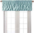 VCNY Home Carmen Blue Valance, Window Treatment with Rod Pocket, 60" x 20", Modern Home Decor