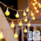 Minetom 2 Pack Globe String Lights Battery Operated, Totally 120 LED Fairy