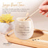 Pavilion 8 Oz Candle Holder, Cream Beige Ceramic Vessel with 100% Soy Wax, Tranquility Scent