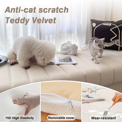 Custom Window Seat Cushions Indoor, Circle Fleece Bay Window Cushion, Waterproof Anti-cat Scratch Custom Bench Cushions