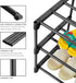 3-Tier 5-6 Closet,Black HITHIM Small Shoe Racks, Narrow Shoe Rack for Pairs Shoe Storage,Kids Shoe Racks for Small