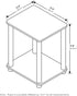 Furinno Turn-N-Tube End Table, Light Cherry/Black, 1-Pack