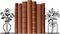 Metal Flower Book Ends Flower Vase Bookends Decorative Book Ends for Shelves