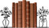 Metal Flower Book Ends Flower Vase Bookends Decorative Book Ends for Shelves