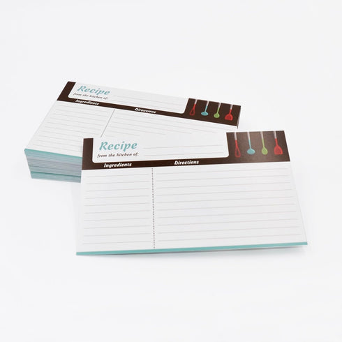 Home Advantage 50 Modern Kitchen Recipe Cards, 4x6 Double Sided