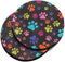 Multicolor Paws Dog Design Absorbent ROUND Fabric Felt Neoprene Car Coasters for Drinks, 2pcs Set