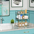 NPPLUS Bathroom Countertop Organizer, 3 Tier Metal Vanity Shelf, Matte Black Under Sink with Acrylic Tray for Makeup