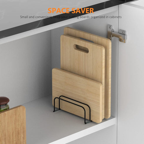 Cutting Board Storage Rack, Compact Organizer for Bakeware and Cookie Sheets