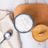 14oz Salt Cellar Keeper with Bamboo Lid, Big Capacity Ceramic Sugar Bowls Pepper Box, Crackle Glaze Seasoning Container