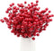 UWIOFF 20 Pcs Red Berry Stems, 8.3" Holly Christmas Berries Stems for Christmas