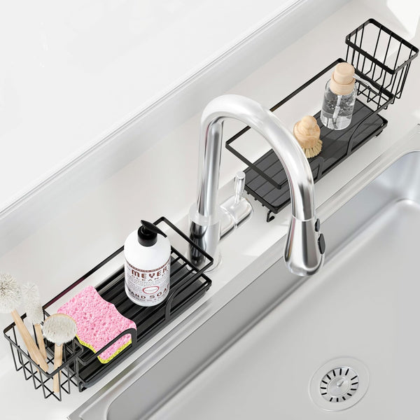 Uninol Sponge Holder for Kitchen Sink,Sink Caddy Organizers with Stone Drying Tray, Kitchen