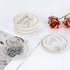 OGANAZI Set 5 of Modern Clear Coaster, Glass Coasters for Drinks, Crystal Coasters Round Cup Mat, Coffee Table Decor