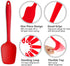 Silicone Spatula Set of 7, P&P CHEF Heat-Resistant Rubber Utensils for Non-Stick Cooking, Baking, Mixing, Red