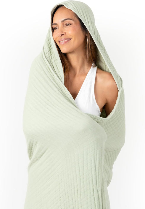 58'' 58'', Comfy Cubs Adult Hooded Towel - Large x Soft, Absorbent, and Stylish Dual-Function Muslin Towel Hoodie