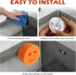 Dlilise Stainless Steel Smiley Face Sponge Daddy Holder, Brushed Silver Sink Caddy Organizer with Suction Cup